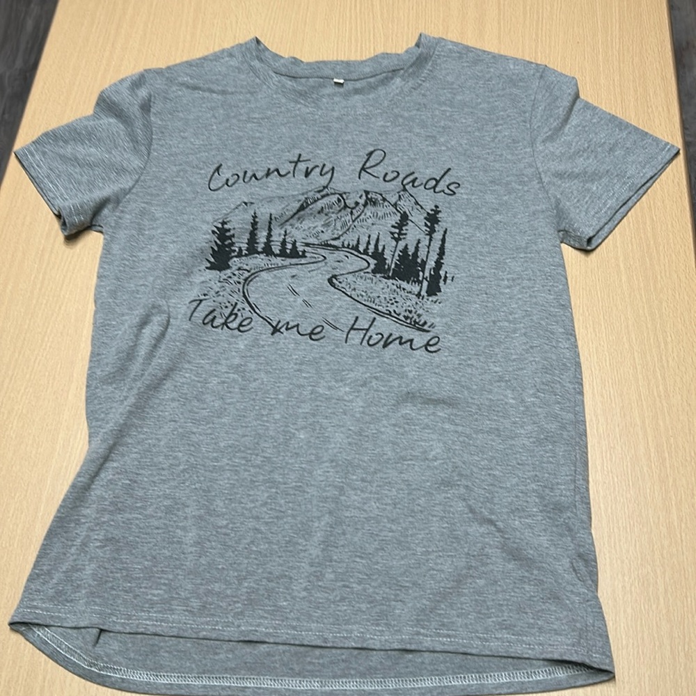 Size small, gray color t shirt